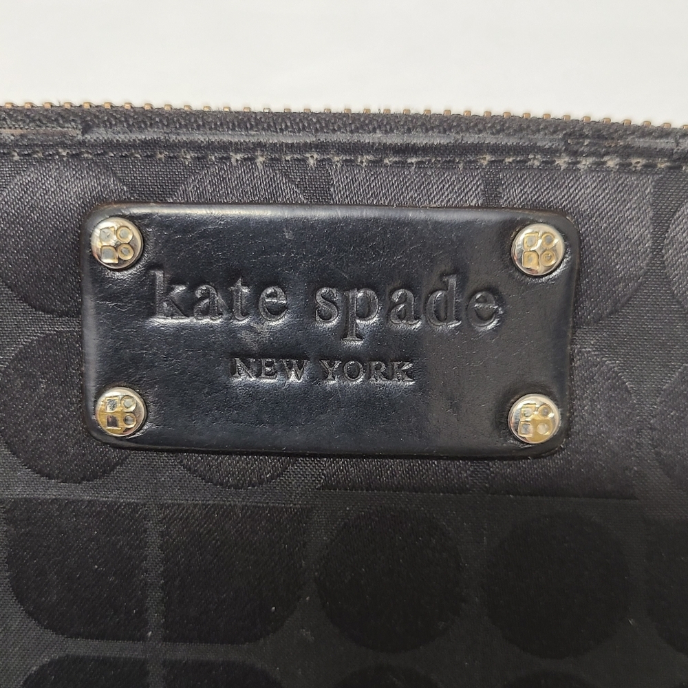 Kate Spade Thompson Street NEDA Zip Around Wallet in Black Spade Canvas Print - Picture 7 of 16